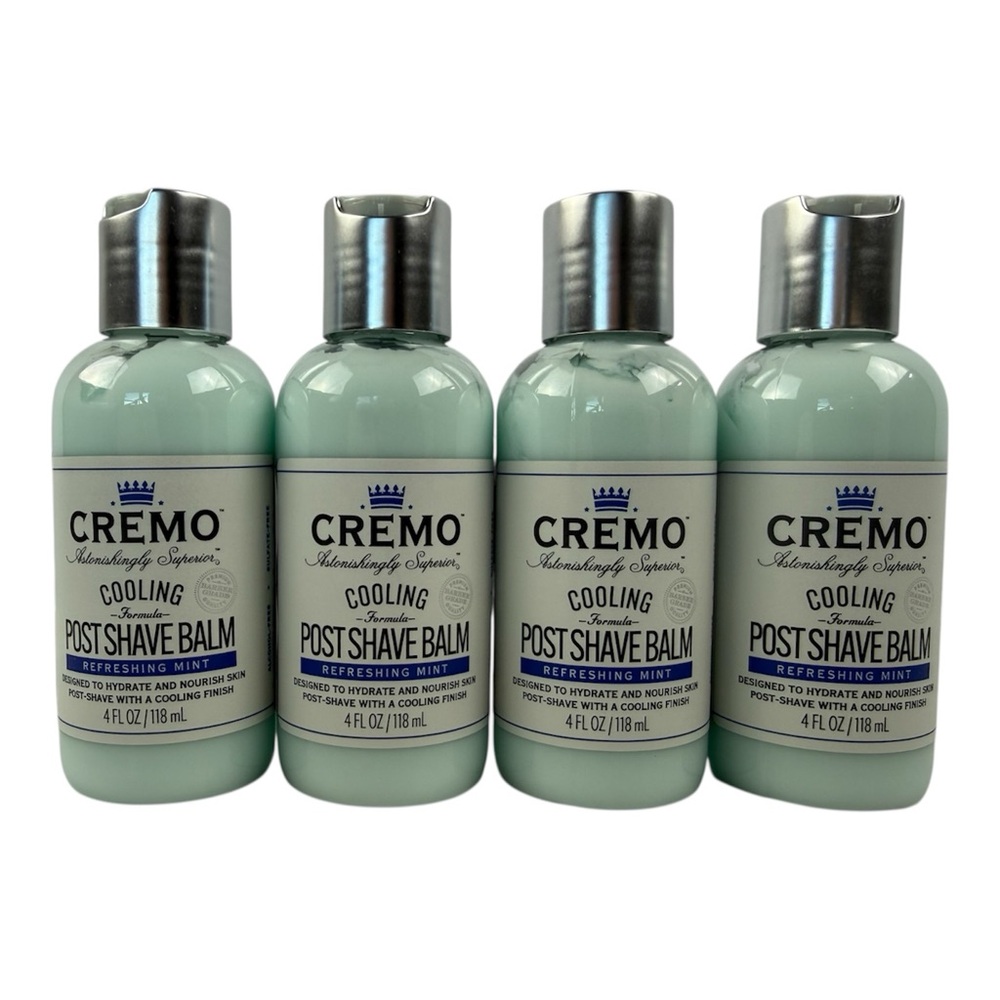 Bundle Lot of 4 - Cremo Men's Cooling Formula Post Shave Balm, Shaving